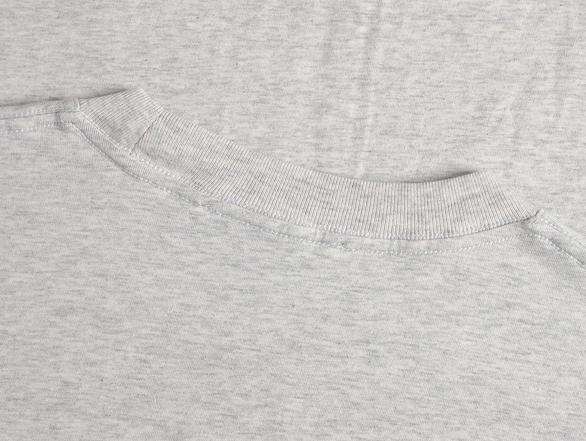 220 GSM LOOSE FIT 'LIGHT FLOWER GRAY' T-SHIRT - Image 3