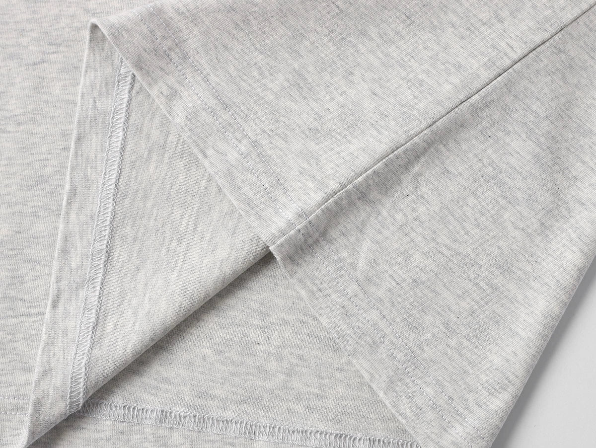220 GSM LOOSE FIT 'LIGHT FLOWER GRAY' T-SHIRT - Image 5