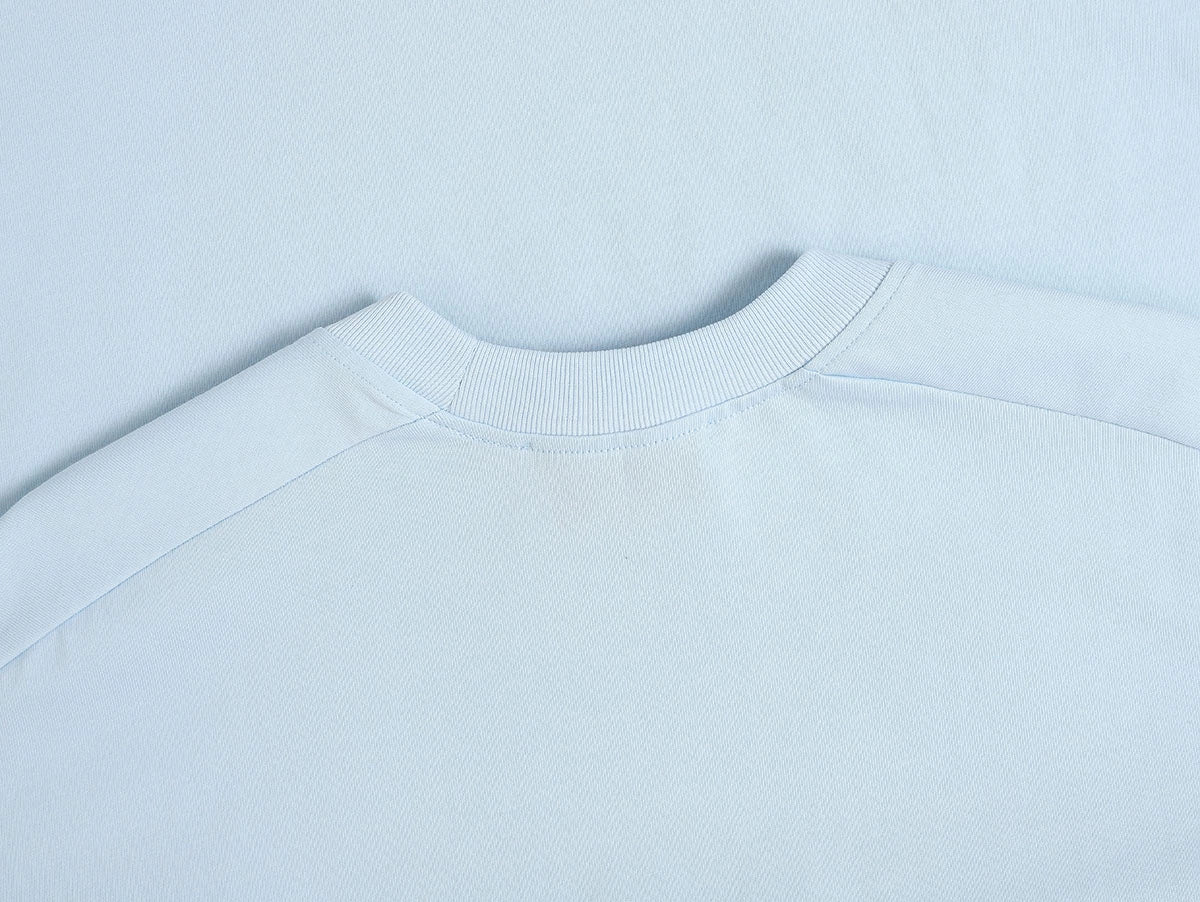 240 GSM BOXY CROPPED FIT 'ICE BLUE' T-SHIRT - Image 3