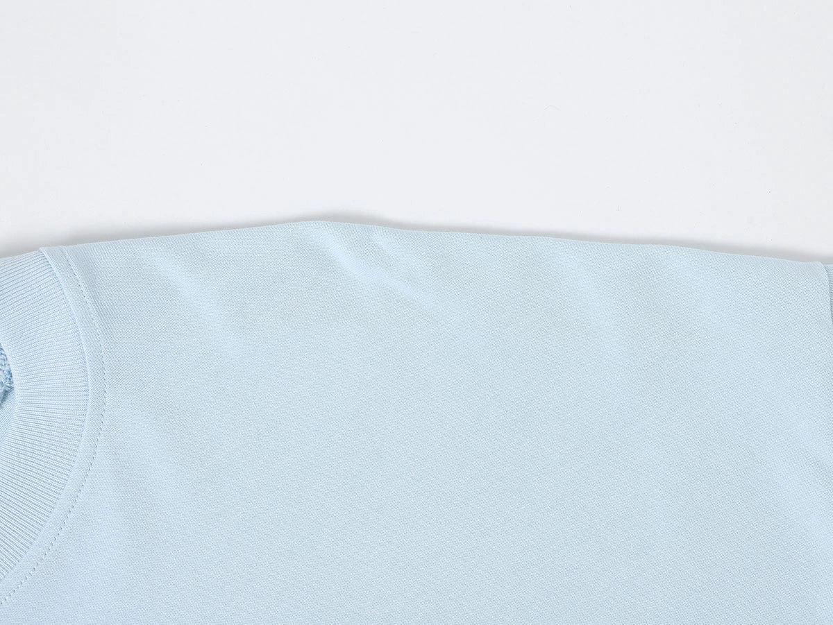 240 GSM BOXY CROPPED FIT 'ICE BLUE' T-SHIRT - Image 4