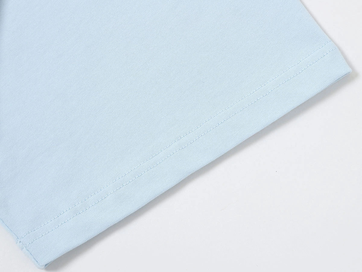 240 GSM BOXY CROPPED FIT 'ICE BLUE' T-SHIRT - Image 5