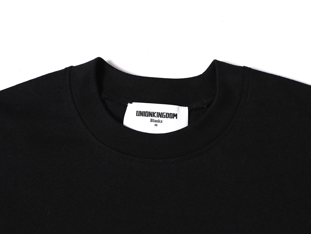 240 GSM BOXY CROPPED FIT 'BLACK' T-SHIRT - Image 3