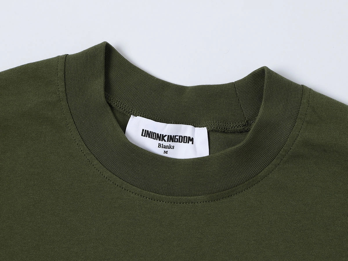 240 GSM BOXY CROPPED FIT 'OLIVE' T-SHIRT - Image 3