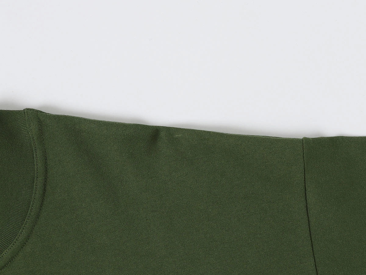 250 GSM LOOSE FIT 'OLIVE' T-SHIRT - Image 3