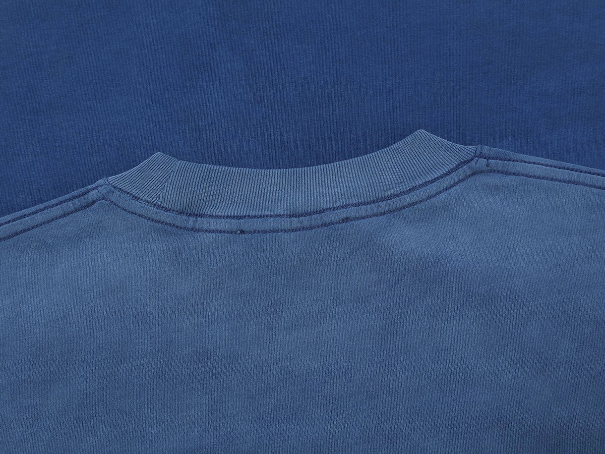 250 GSM LOOSE FIT ' WASHED BLUE' T-SHIRT - Image 4