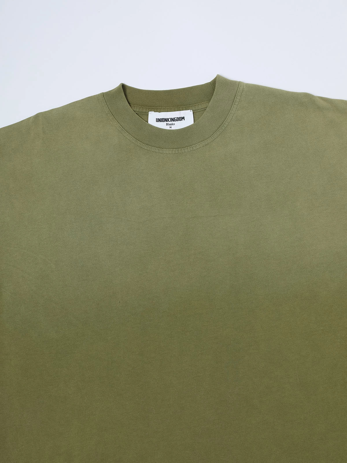 250 GSM LOOSE FIT 'WASHED MOSS GREEN' T-SHIRT - Image 3