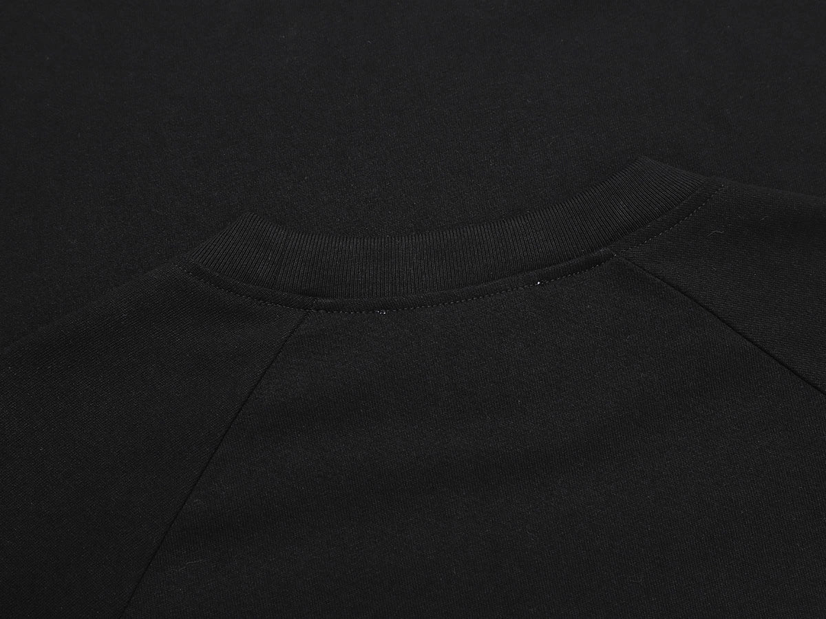 280 GSM RAW COTTON RALAN 'BLACK' LONG SLEEVE - Image 4