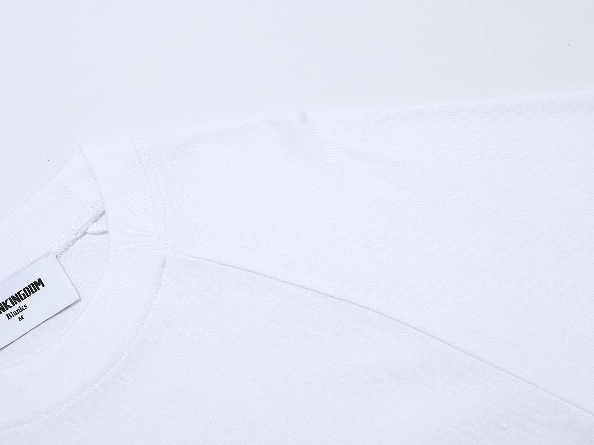 280 GSM RAW COTTON RALAN 'WHITE' LONG SLEEVE - Image 3