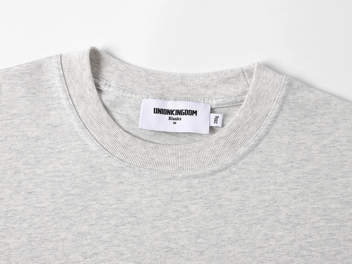 280 GSM LOOSE FIT 'LIGHT FLOWER GRAY' T-SHIRT - Image 3