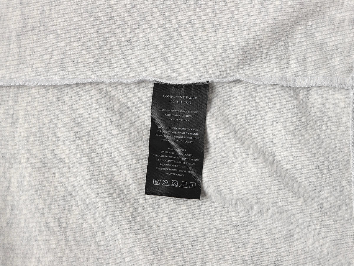 280 GSM LOOSE FIT 'LIGHT FLOWER GRAY' T-SHIRT - Image 4