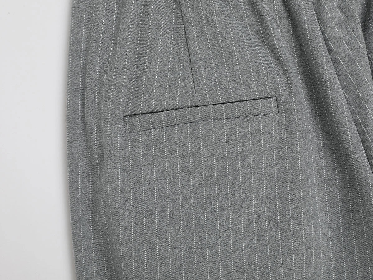 300 GSM BAGGY FIT STRIPED PLEATED 'GARY' PANTS - Image 6