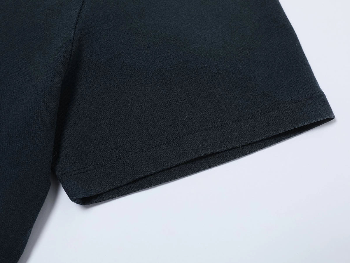 320 GSM BOXY CROPPED 'WASHED NAVY BLUE'  T-SHIRT - Image 4