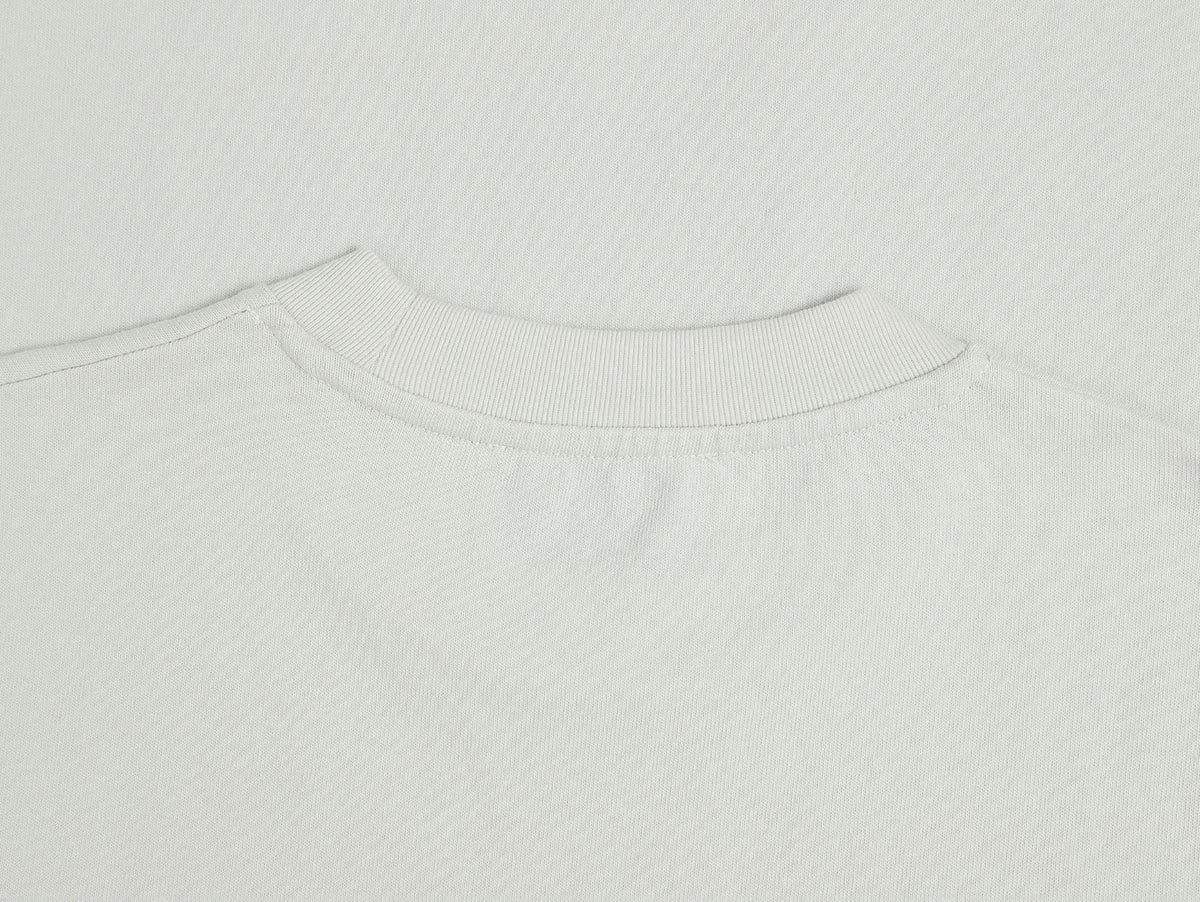 320 GSM BOXY CROPPED 'WASHED OFF WHITE' T-SHIRT - Image 3