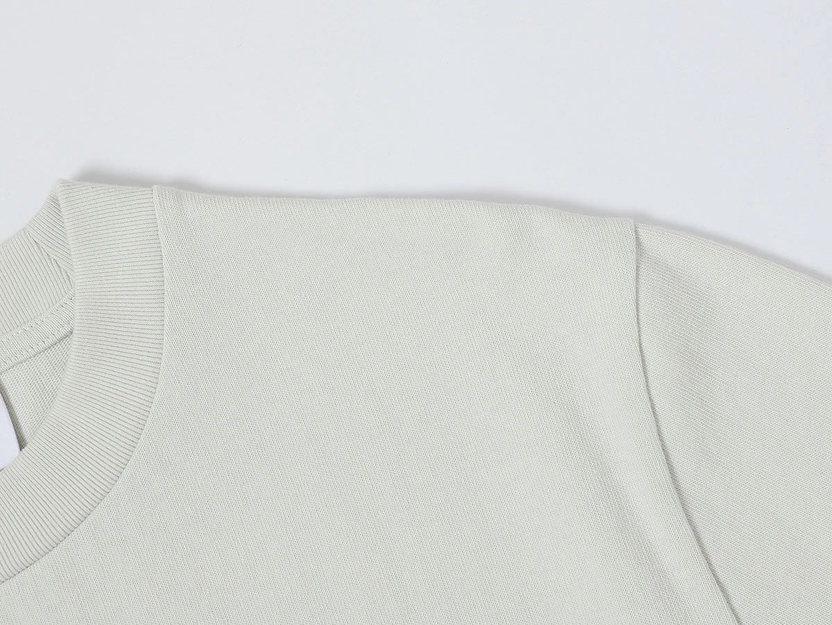 320 GSM BOXY CROPPED 'WASHED OFF WHITE' T-SHIRT - Image 4