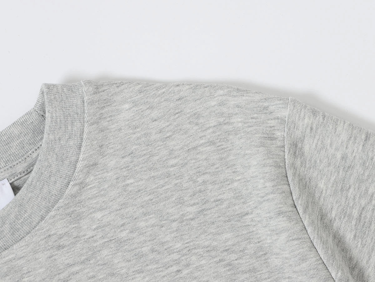 350 GSM NORMAL FIT 'FLOWER GRAY' T-SHIRT - Image 4