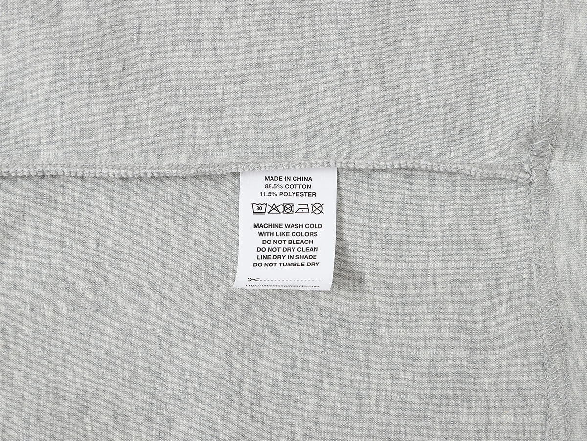 350 GSM NORMAL FIT 'FLOWER GRAY' T-SHIRT - Image 8