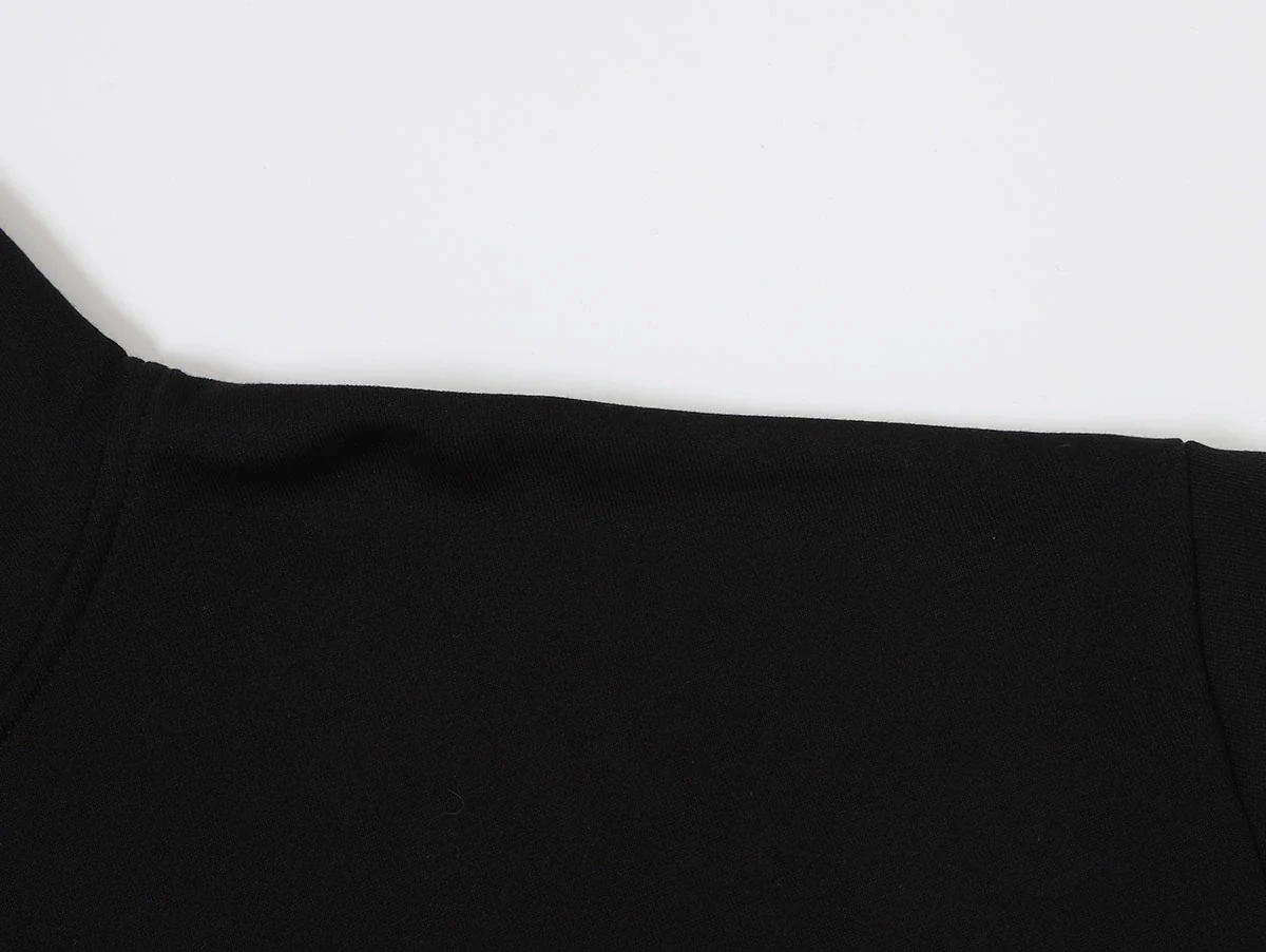 360 GSM 100% COTTON BOXY CROPPED FIT 'BLACK' HOODIE - Image 3