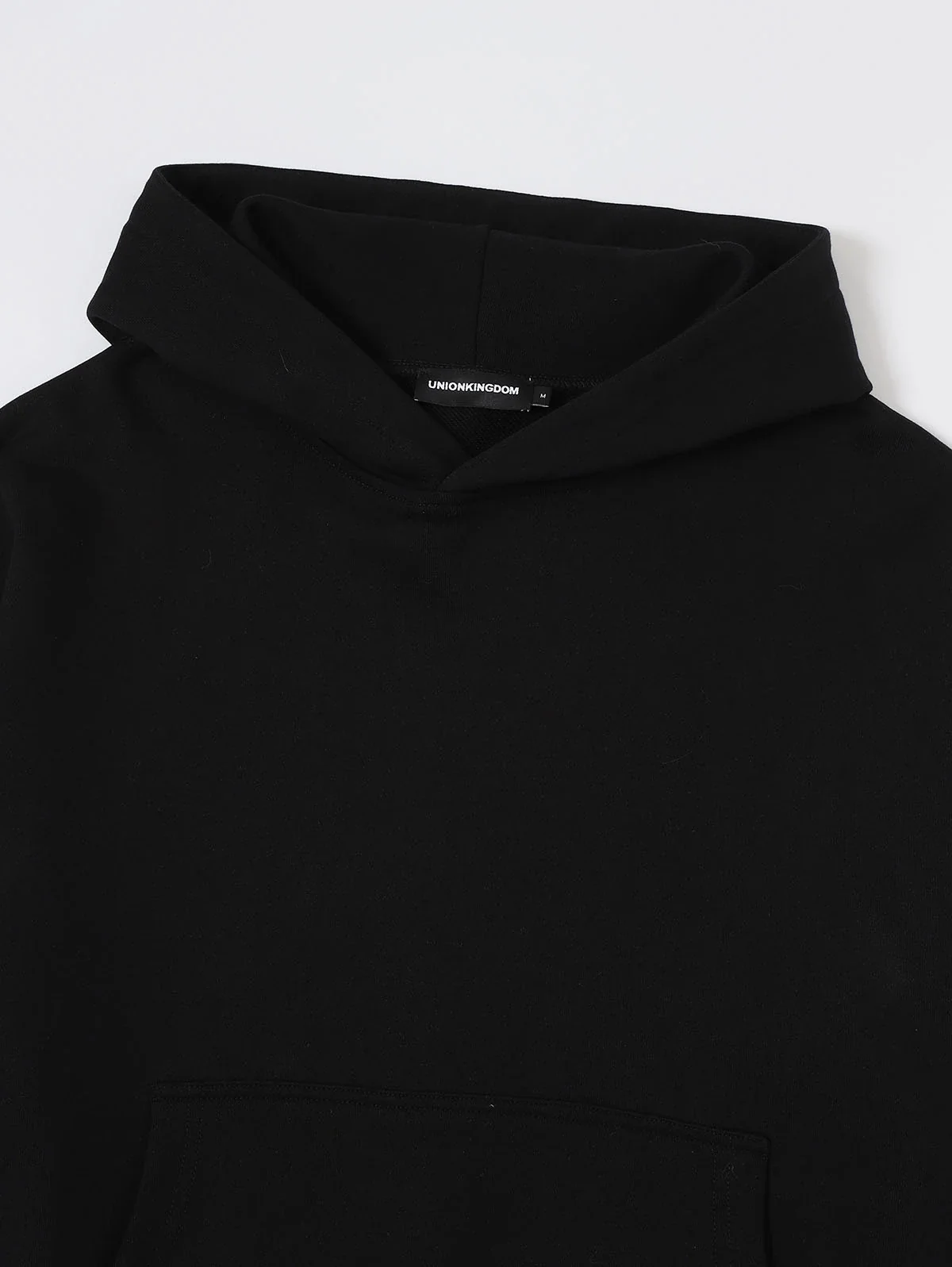 360 GSM 100% COTTON BOXY CROPPED FIT 'BLACK' HOODIE - Image 6