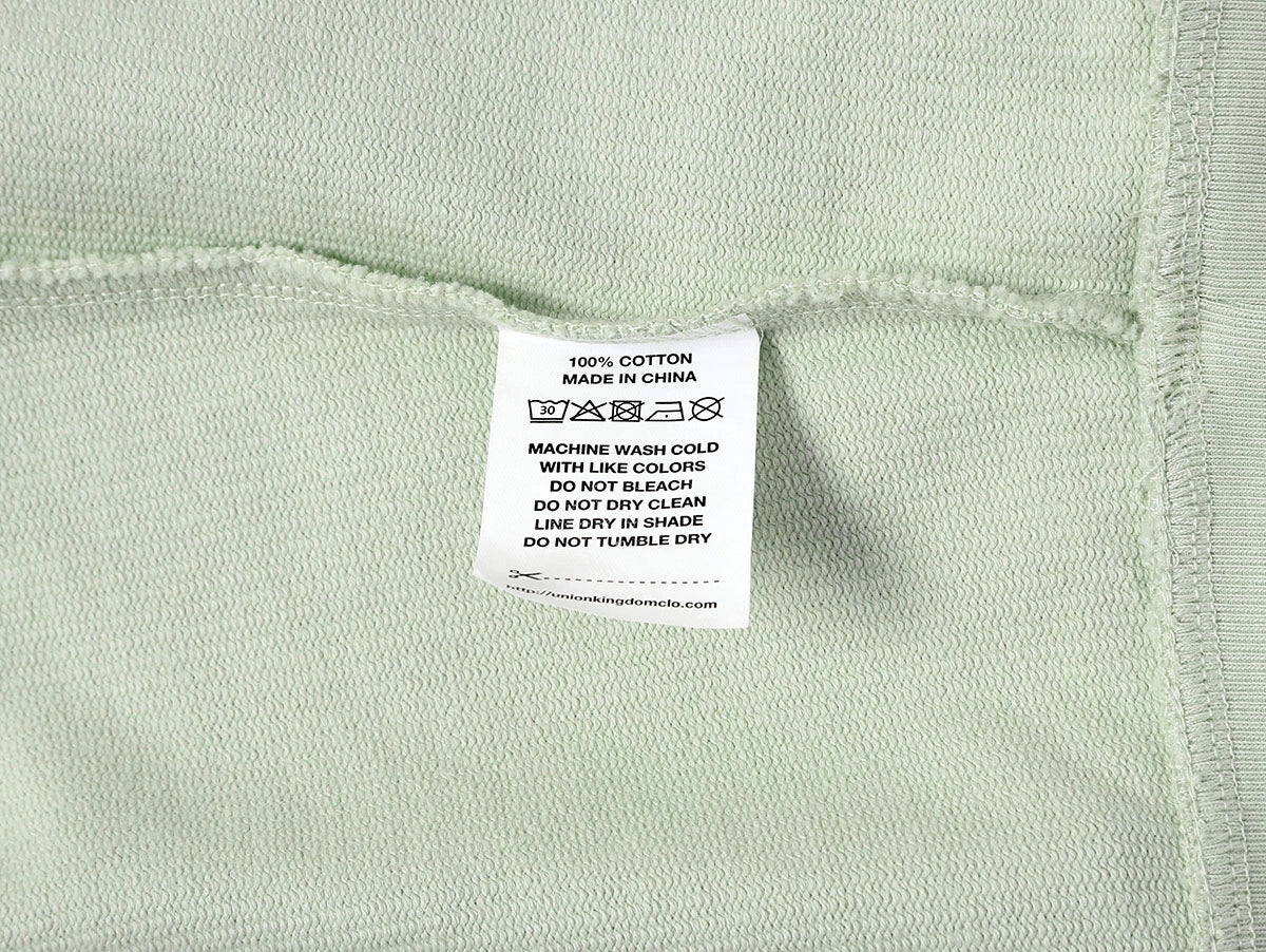 360 GSM  100% COTTON BOXY CROPPED FIT QUARTER-ZIP 'LIGHT GREEN' SWATERSHIRT - Image 6