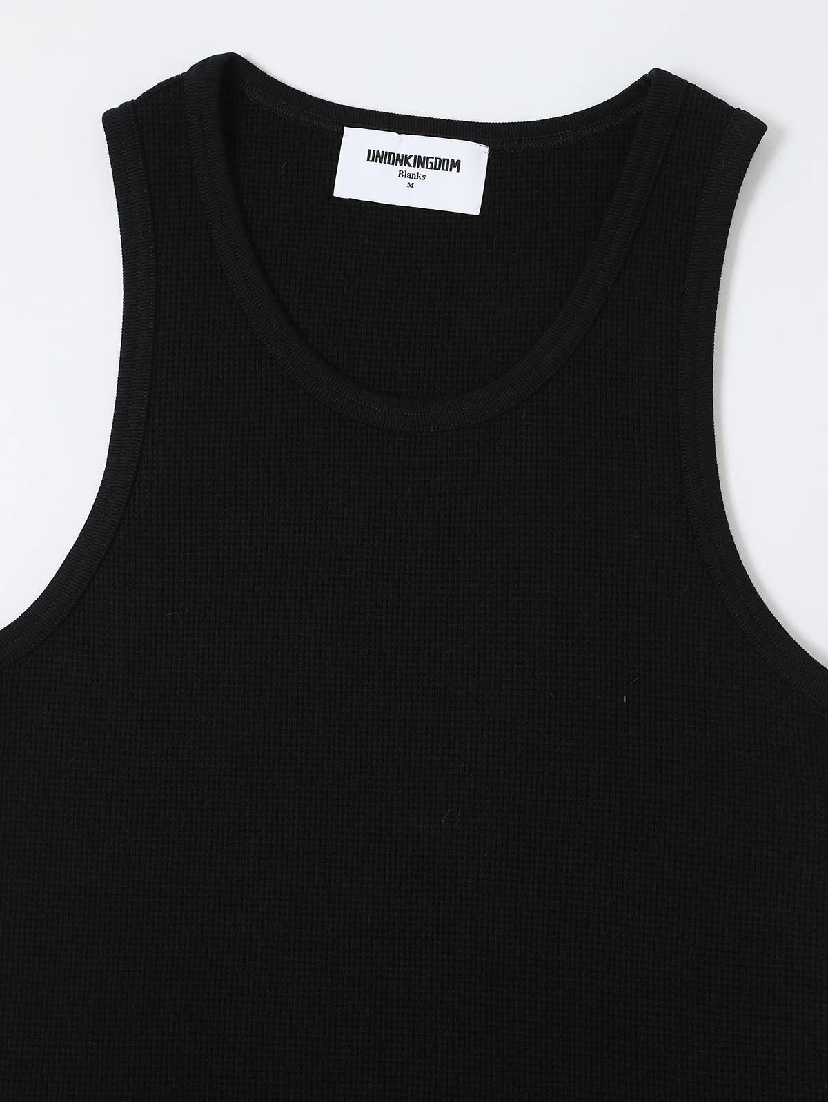 380 GSM WAFFLE WEAVE 'BLACK' TANK - Image 3