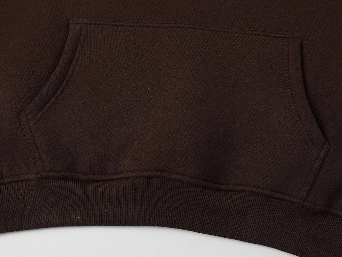 360 GSM CROPPED FIT 'BROWN' HOODIE - Image 4