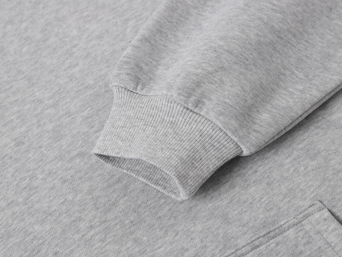 360 GSM CROPPED FIT 'FLOWER GRAY' HOODIE - Image 4