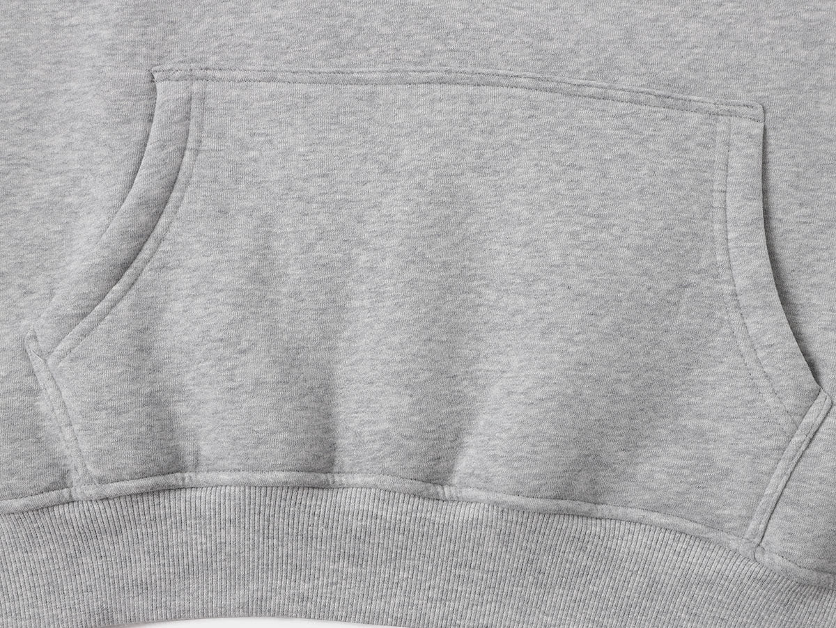 360 GSM CROPPED FIT 'FLOWER GRAY' HOODIE - Image 5