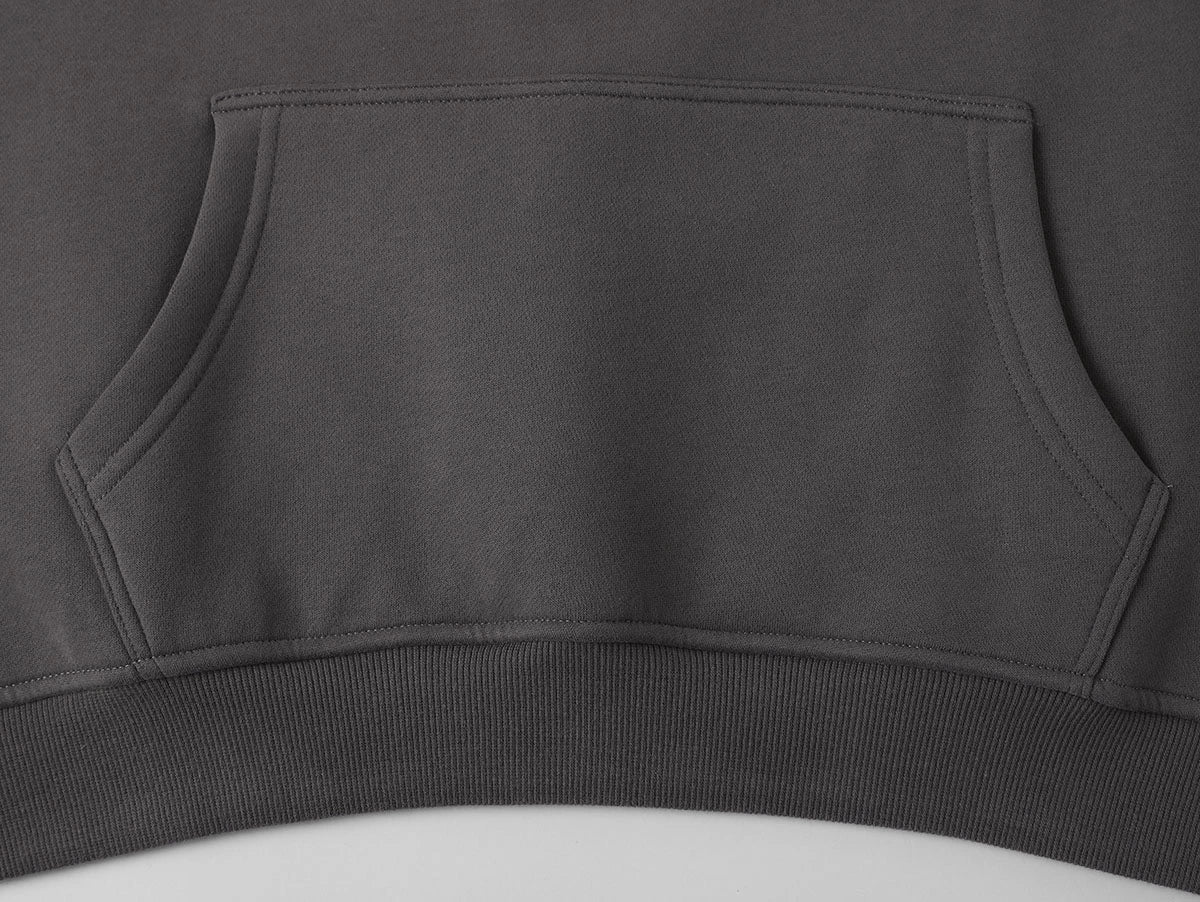 360 GSM CROPPED FIT 'FOG GRAY' HOODIE - Image 5