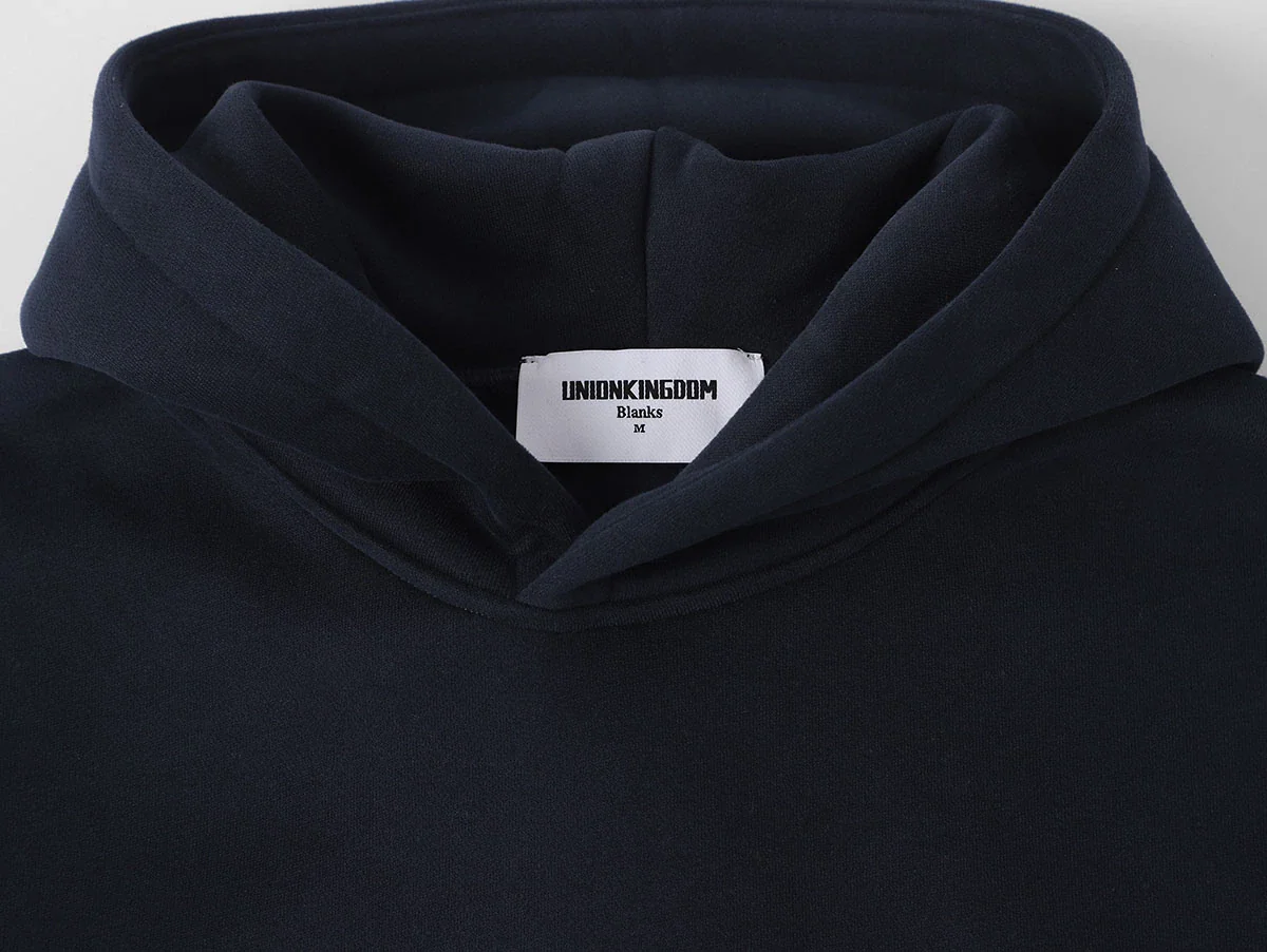 360 GSM CROPPED FIT 'NAVY BLUE' HOODIE - Image 3
