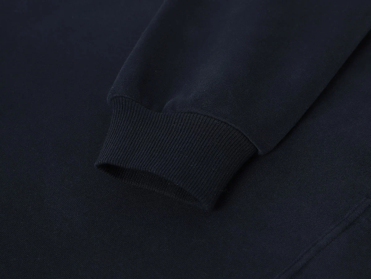 360 GSM CROPPED FIT 'NAVY BLUE' HOODIE - Image 4
