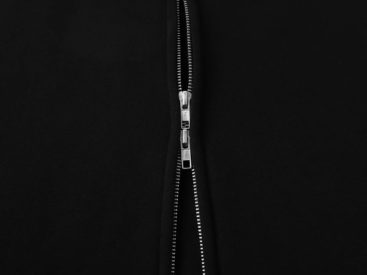 360 GSM CROPPED FIT 'BLACK' ZIP-UP HOODIE - Image 5