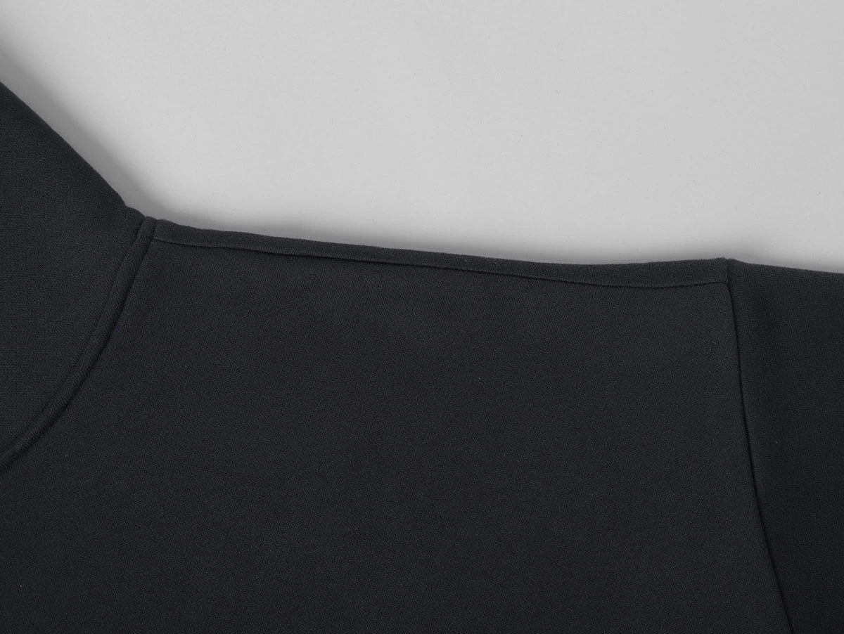 360 GSM CROPPED FIT 'DARK GRAY' ZIP-UP HOODIE - Image 4