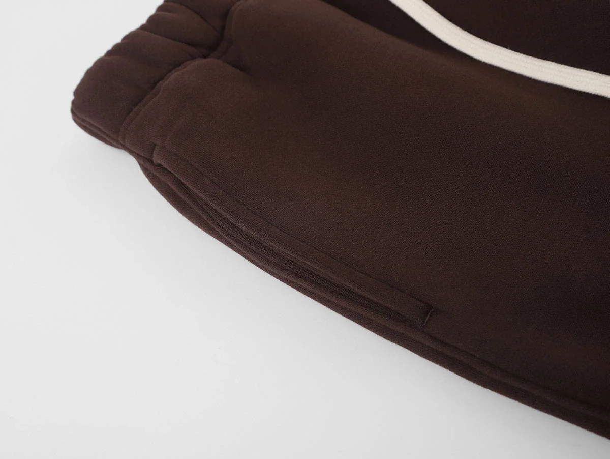 360 GSM NORMAL FIT STRAIGHT 'BWOWN' PANTS - Image 3
