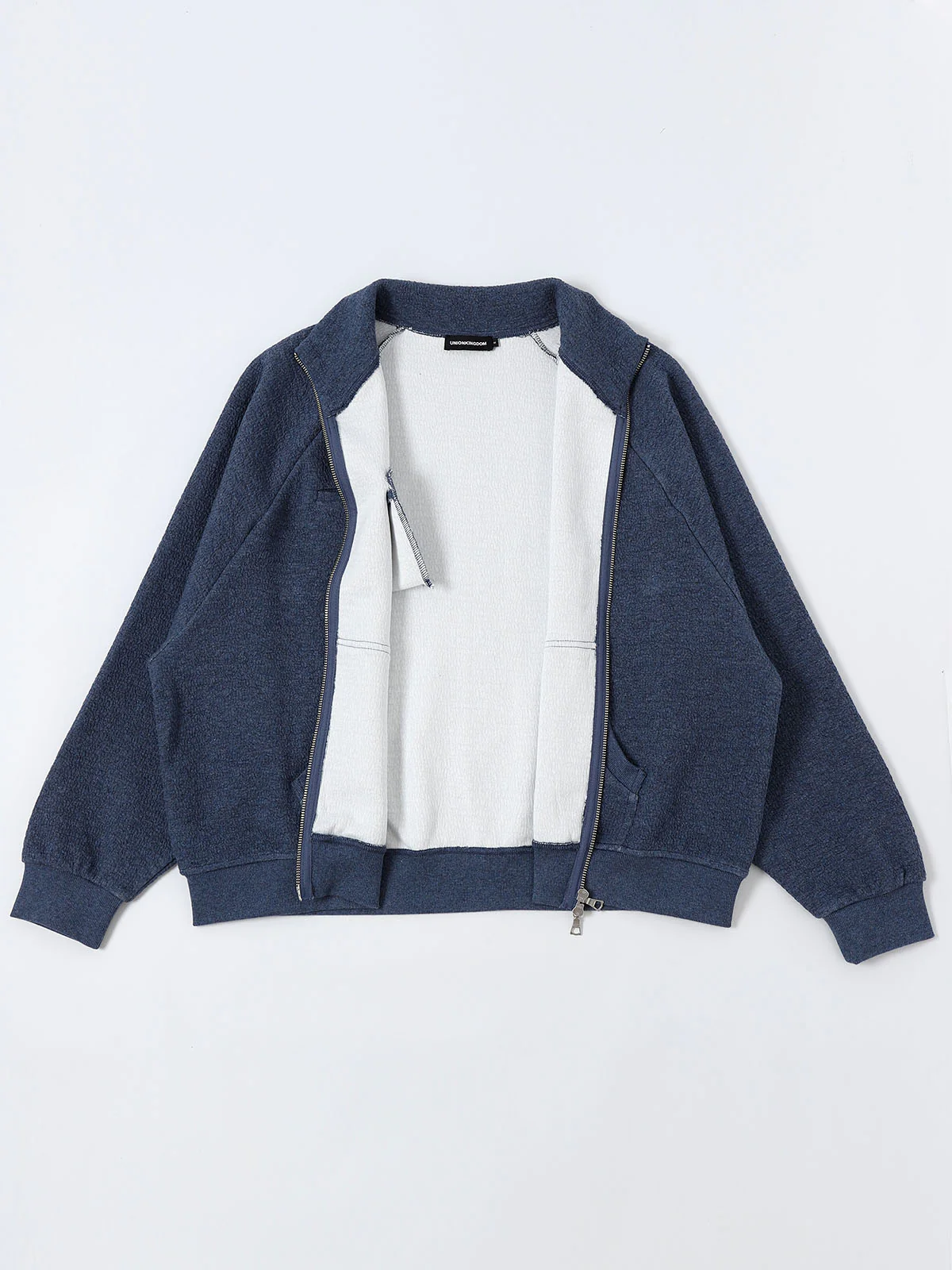 380 GSM BUBBLE CROPED 'DENIM BLUE' JACKET - Image 3