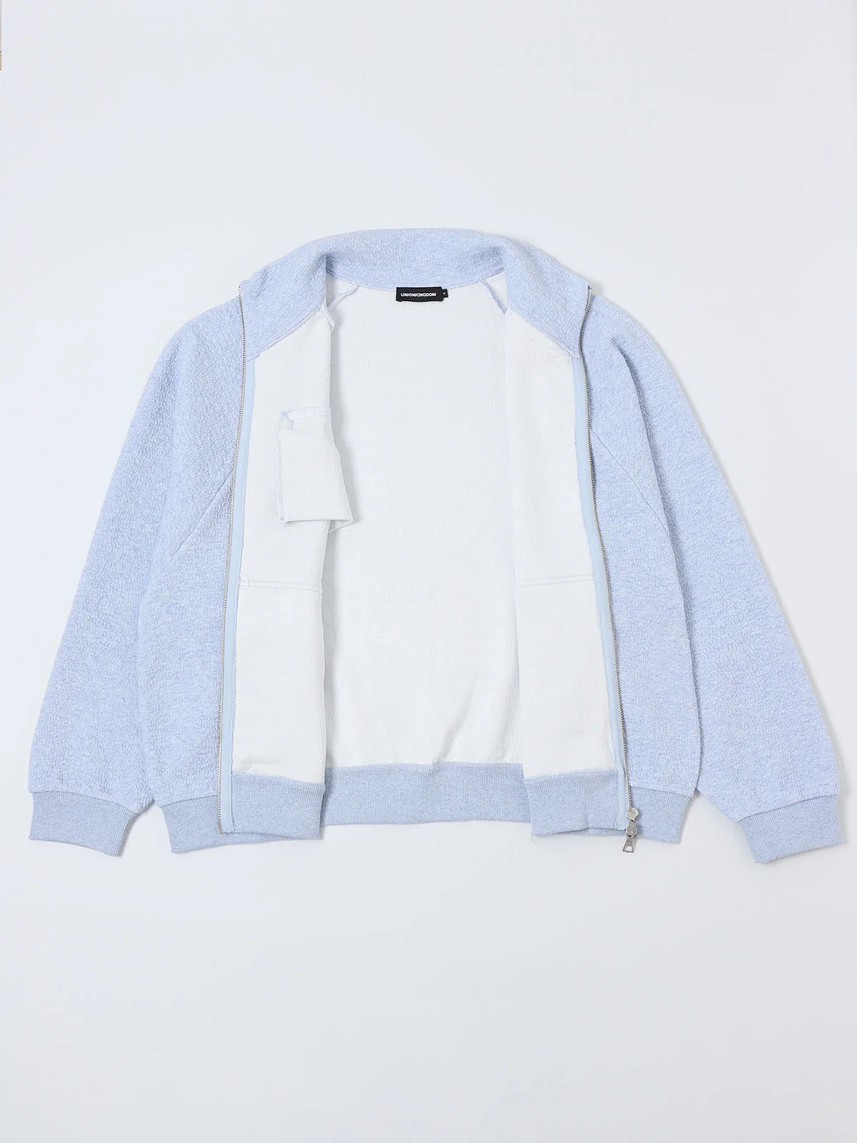 380 GSM BUBBLE CROPED 'LIGHT BLUE' JACKET - Image 3