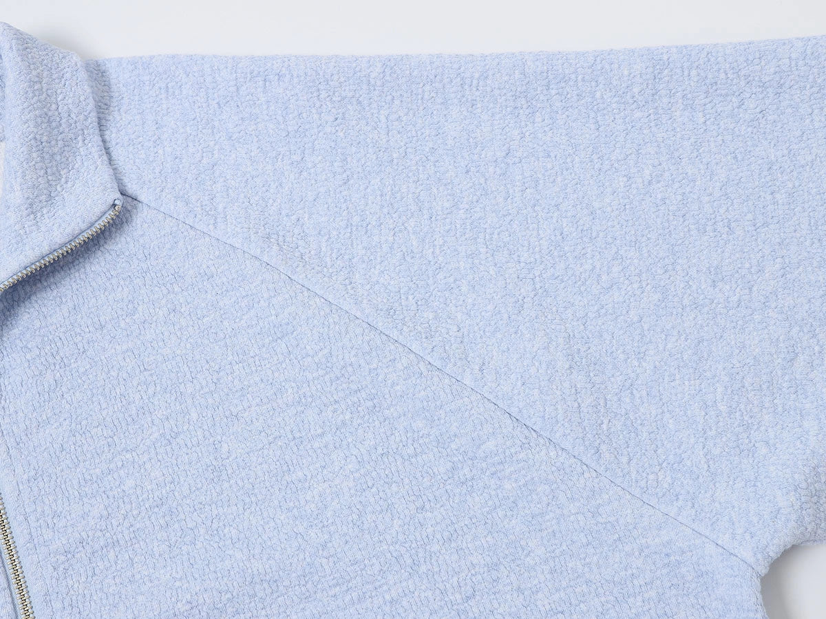 380 GSM BUBBLE CROPED 'LIGHT BLUE' JACKET - Image 5