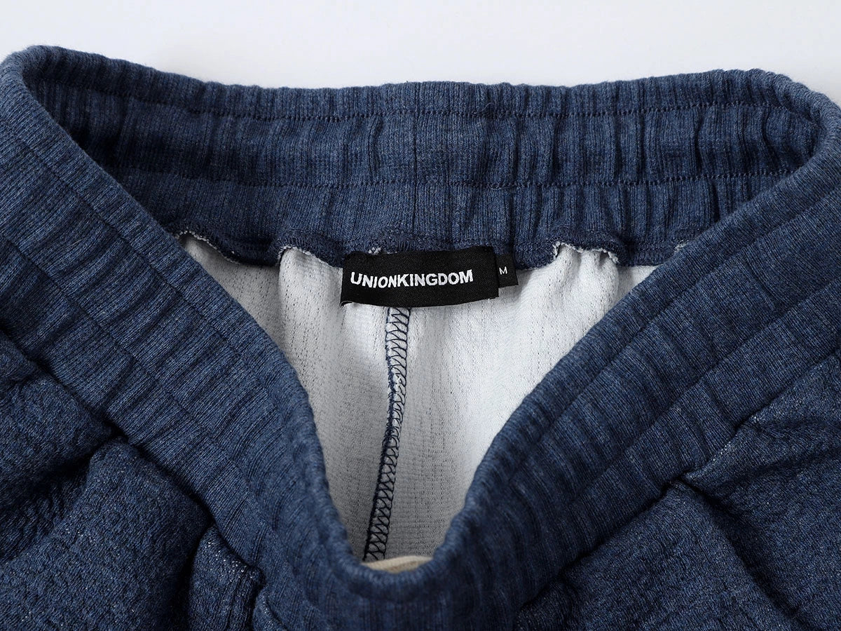 380 GSM COZY BAGGY BUBBLE 'DENIM BLUE' STRAIGHT PANTS - Image 4