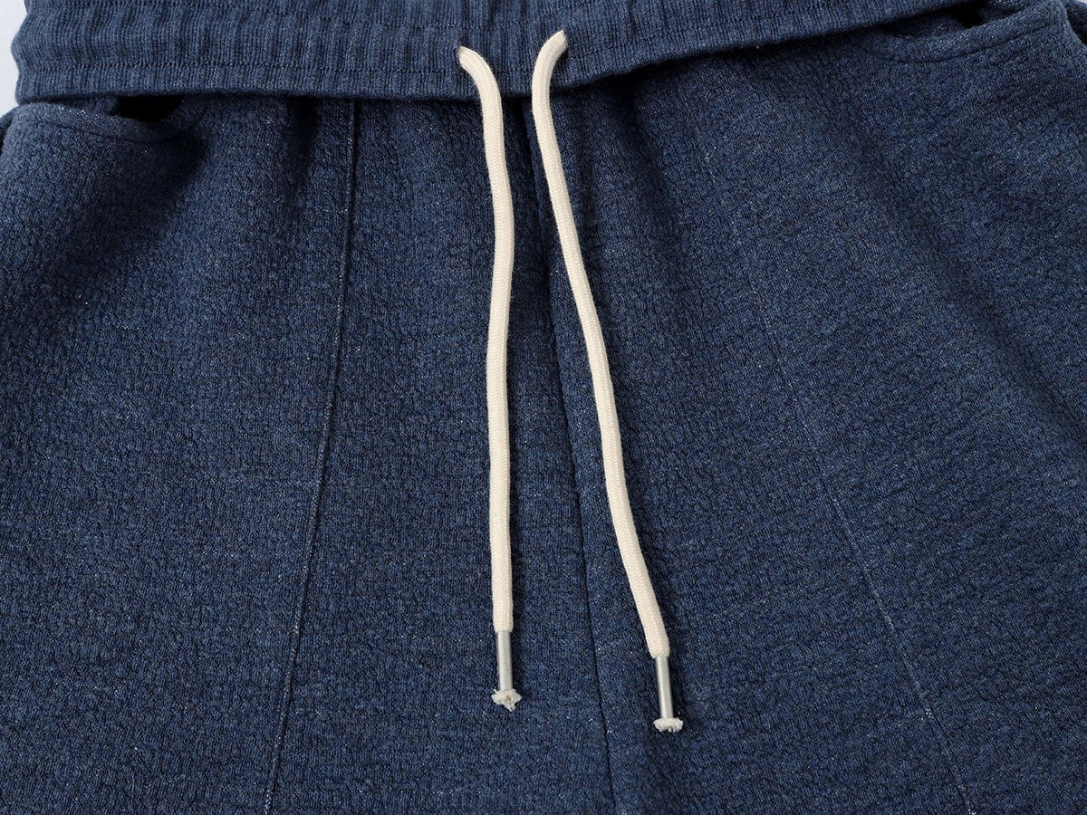 380 GSM COZY BAGGY BUBBLE 'DENIM BLUE' STRAIGHT PANTS - Image 5