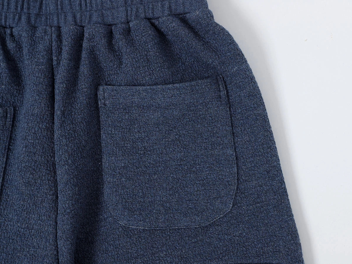 380 GSM COZY BAGGY BUBBLE 'DENIM BLUE' STRAIGHT PANTS - Image 6