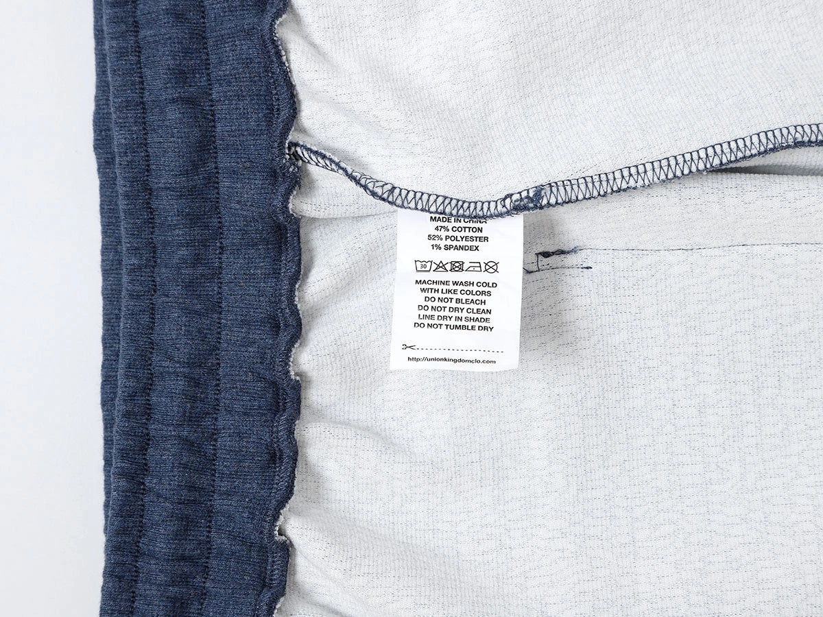 380 GSM COZY BAGGY BUBBLE 'DENIM BLUE' STRAIGHT PANTS - Image 9