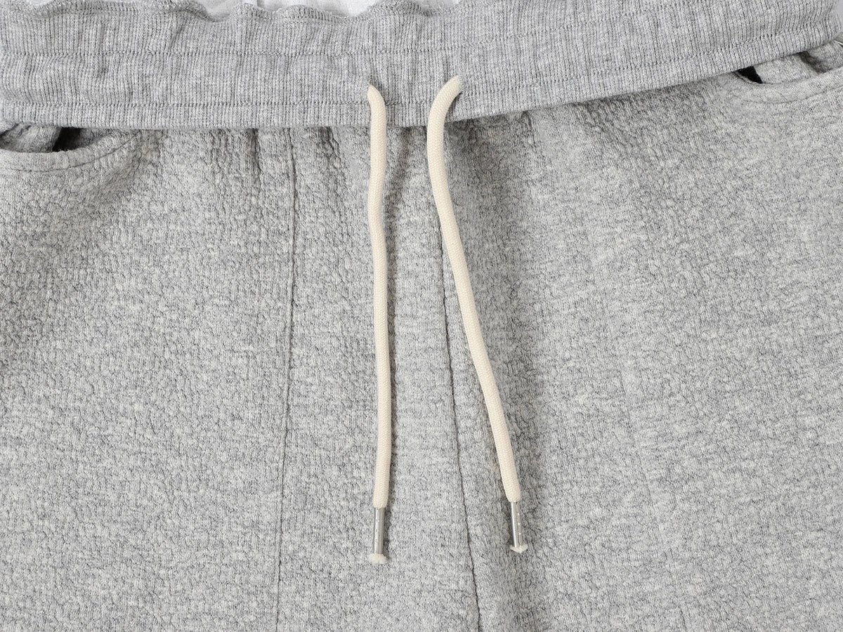 380 GSM COZY BAGGY BUBBLE 'FLOWER GRAY' STRAIGHT PANTS - Image 5