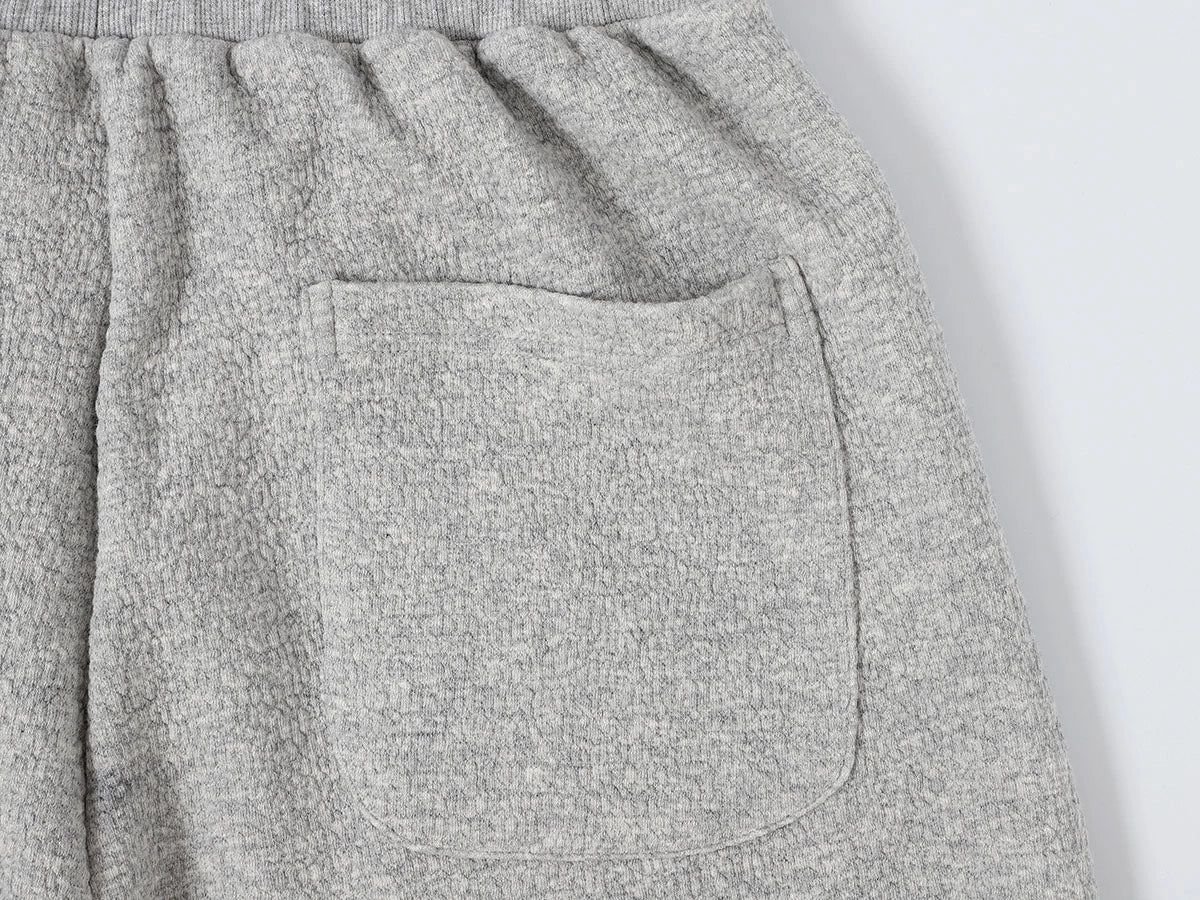 380 GSM COZY BAGGY BUBBLE 'FLOWER GRAY' STRAIGHT PANTS - Image 6
