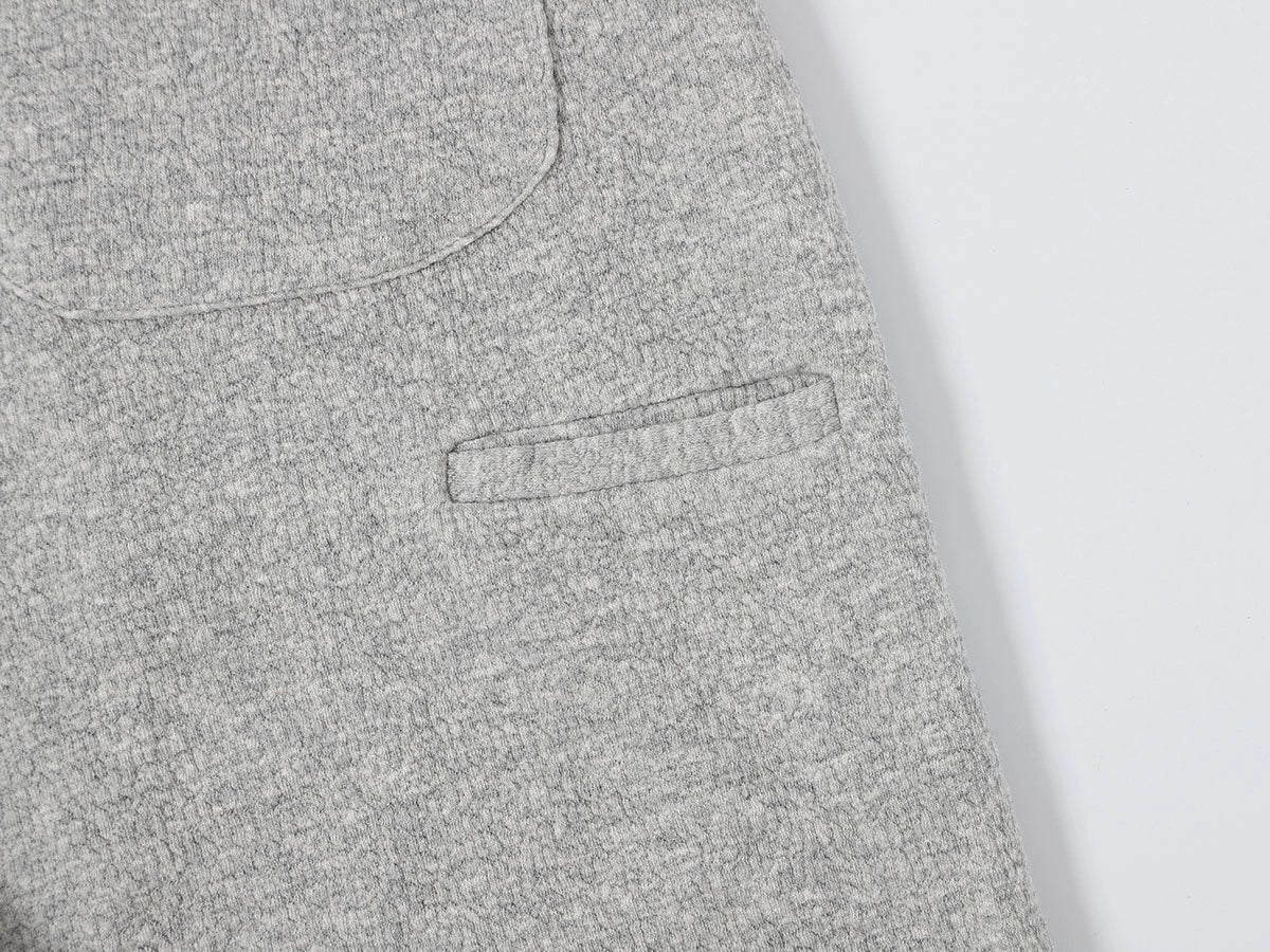 380 GSM COZY BAGGY BUBBLE 'FLOWER GRAY' STRAIGHT PANTS - Image 7