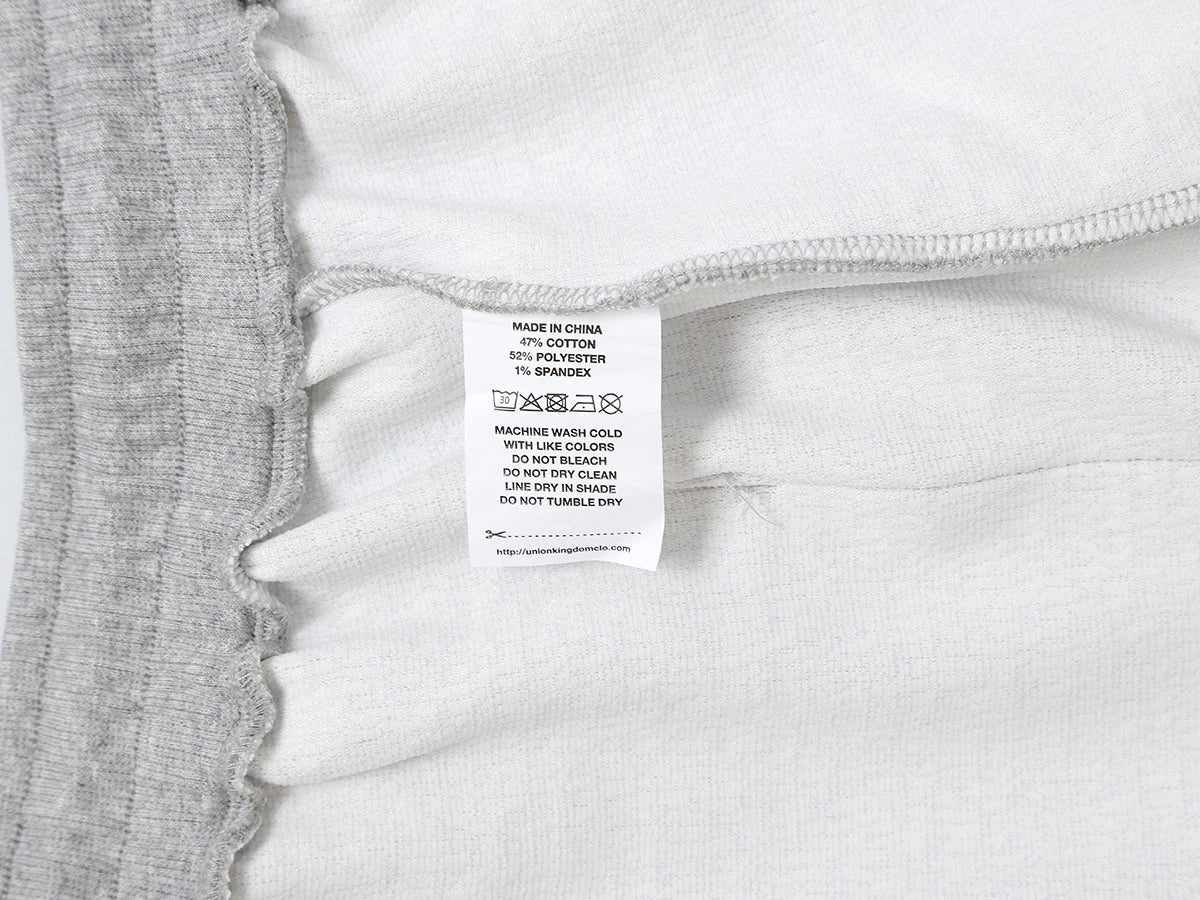 380 GSM COZY BAGGY BUBBLE 'FLOWER GRAY' STRAIGHT PANTS - Image 9
