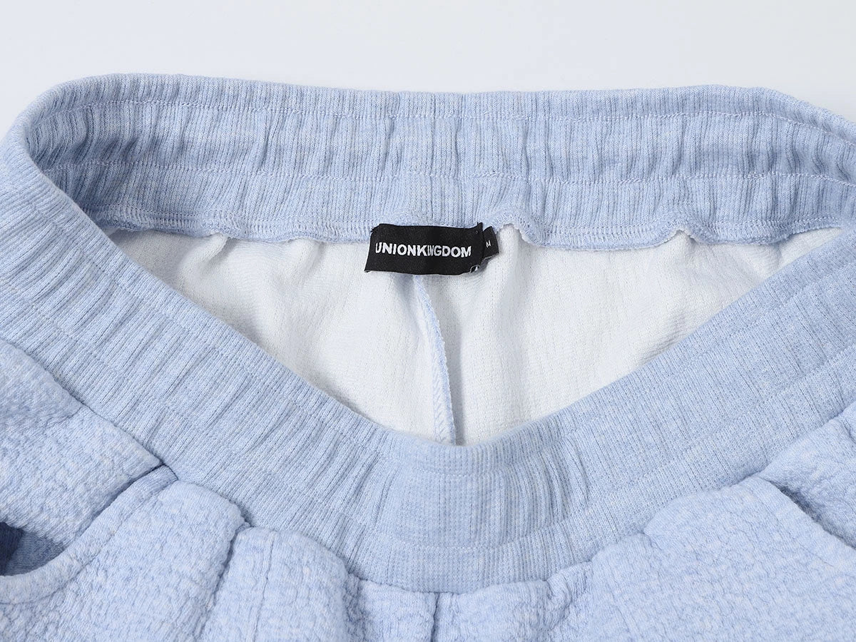 380 GSM COZY BAGGY BUBBLE 'LIGHT BLUE' STRAIGHT PANTS - Image 4