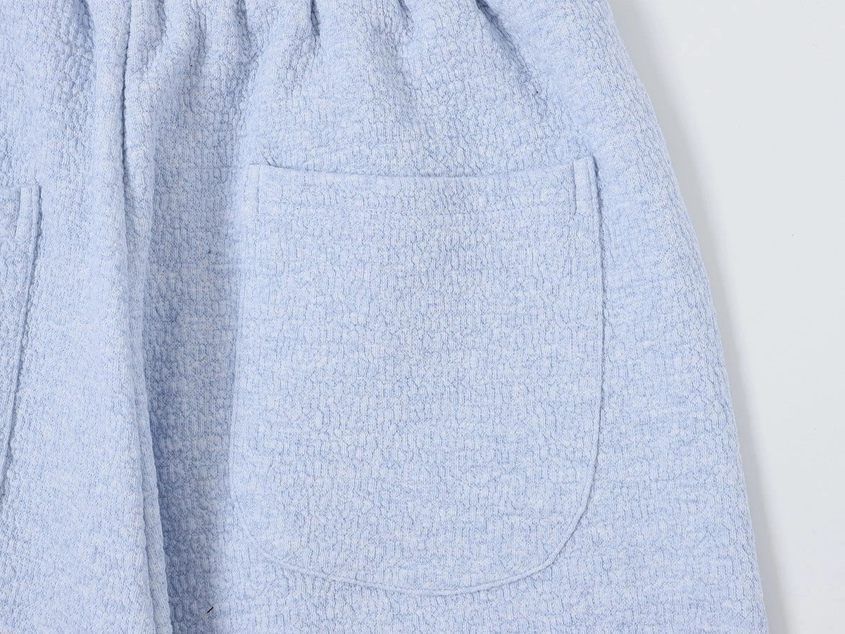 380 GSM COZY BAGGY BUBBLE 'LIGHT BLUE' STRAIGHT PANTS - Image 6
