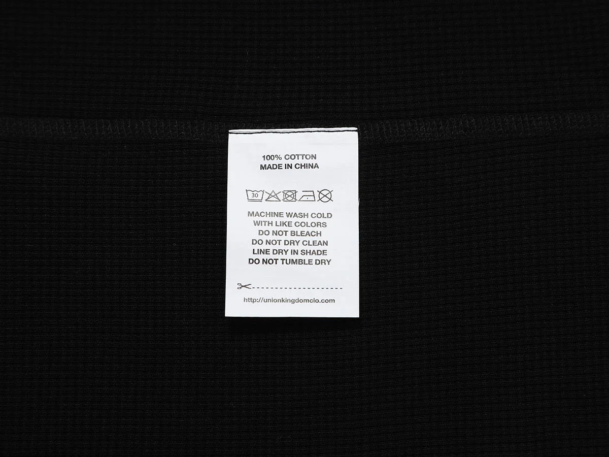 380 GSM WAFFLE WEAVE 'BLACK' LONG SLEEVE - Image 8