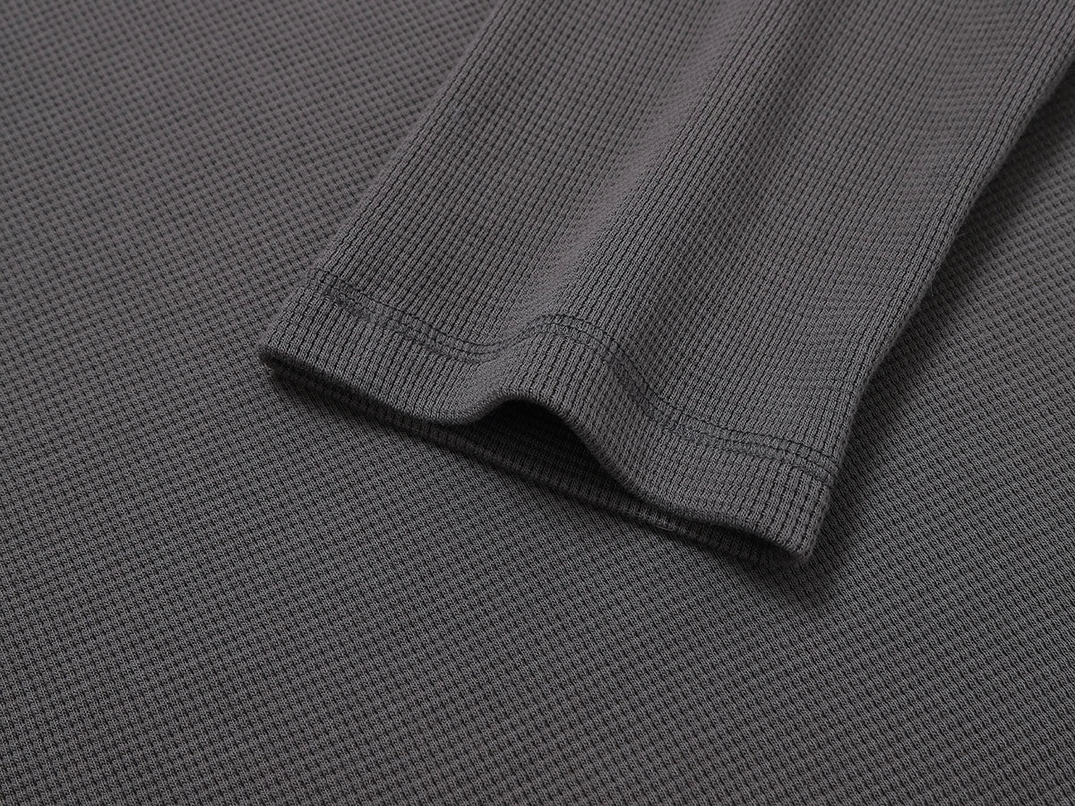 380 GSM WAFFLE WEAVE 'GRAY' LONG SLEEVE - Image 5
