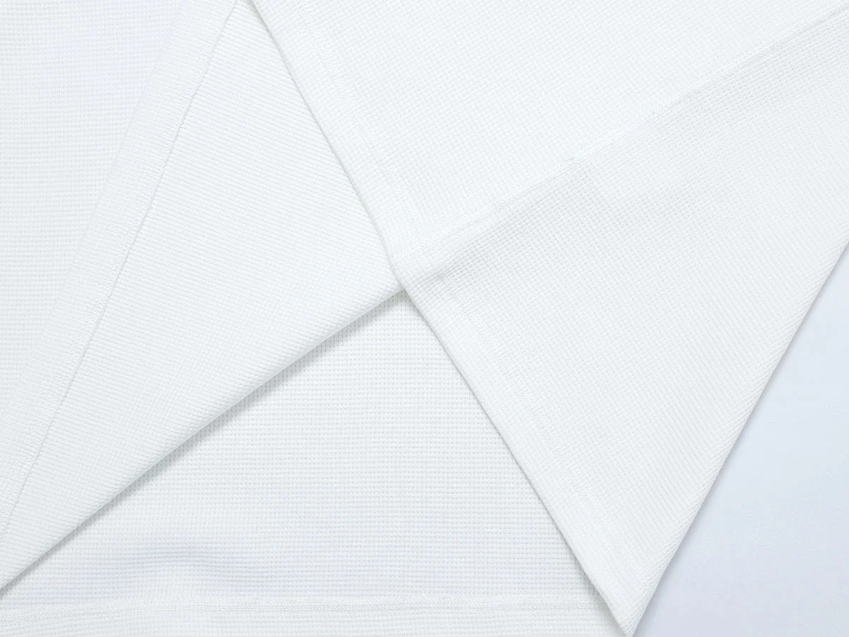 380 GSM WAFFLE WEAVE 'WHITE' LONG SLEEVE - Image 5