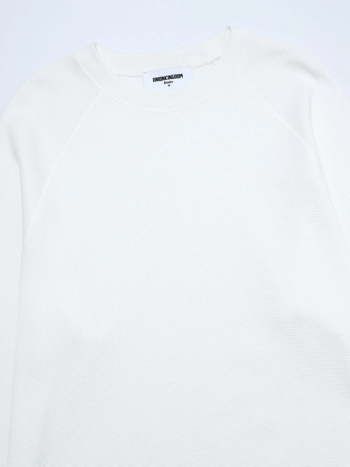 380 GSM WAFFLE WEAVE 'WHITE' LONG SLEEVE - Image 6